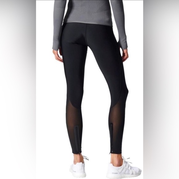 Adidas by Stella McCartney $95 Women's Run Long Leggings Black Zip Pants - Picture 10 of 16